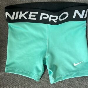 Teal youth medium Nike pro athletic short